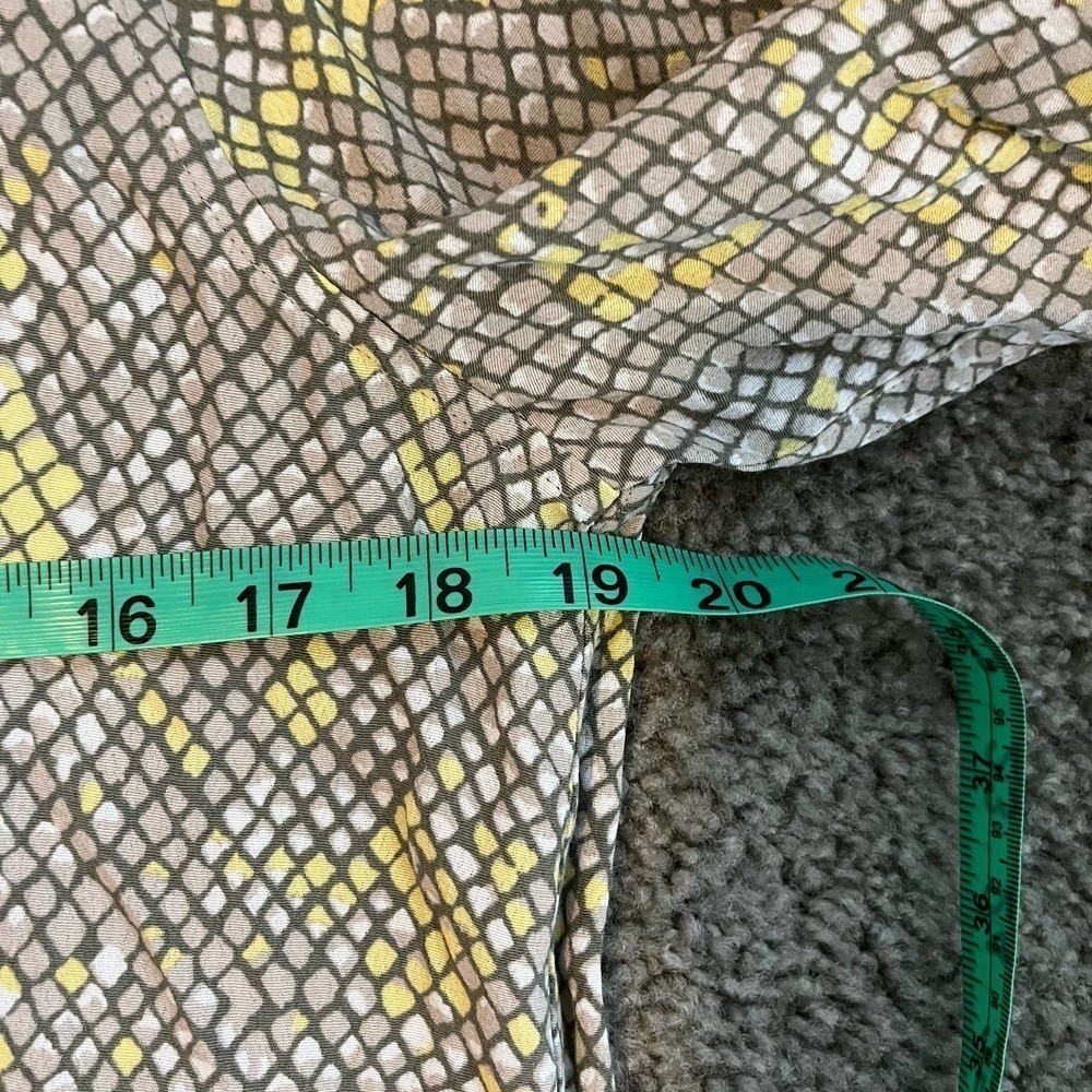 Equipment Essential Snake Print Button Blouse Med… - image 7